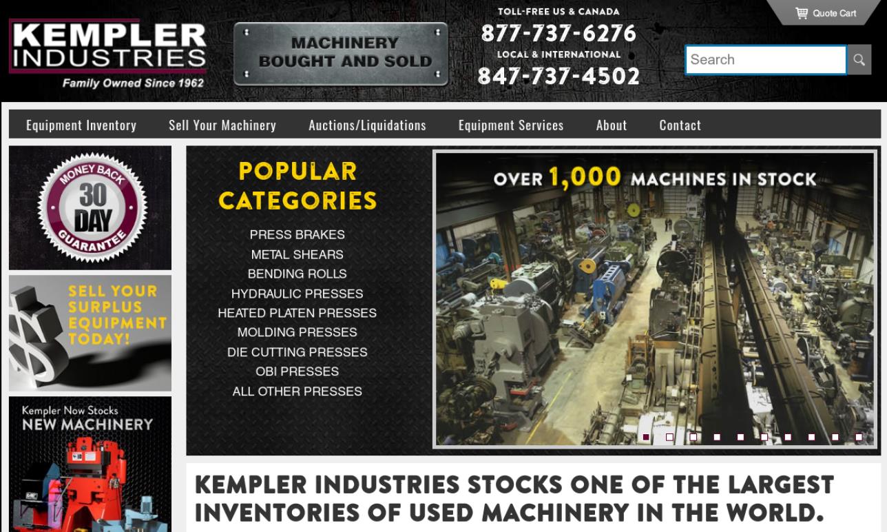 Kempler Industries Hydraulic Press & Used Machinery
